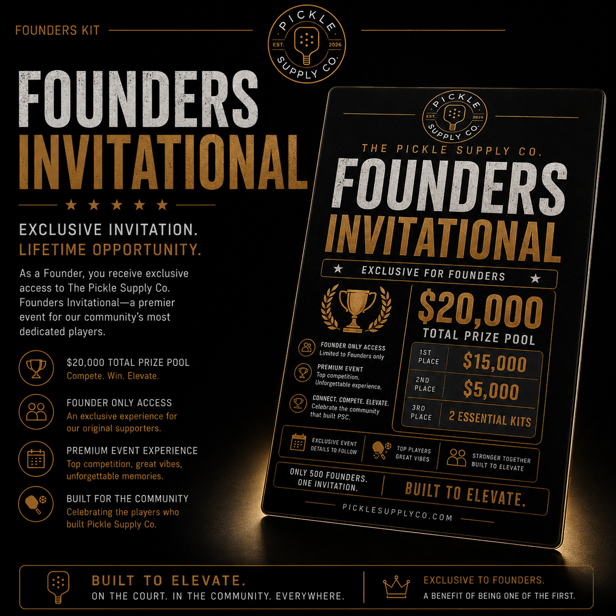 Founders Invitational — $20,000 prize pool, exclusive for founders
